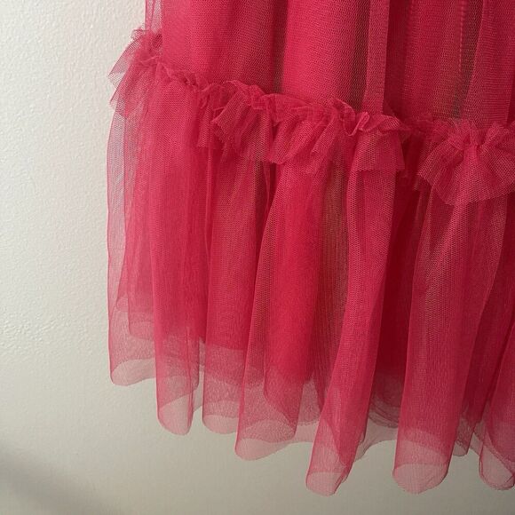 ML MONIQUE LHUILLIER  Azalea Tulle Mini Dress Size 12 Pink NEW Party Ruffle GNO - Picture 8 of 16